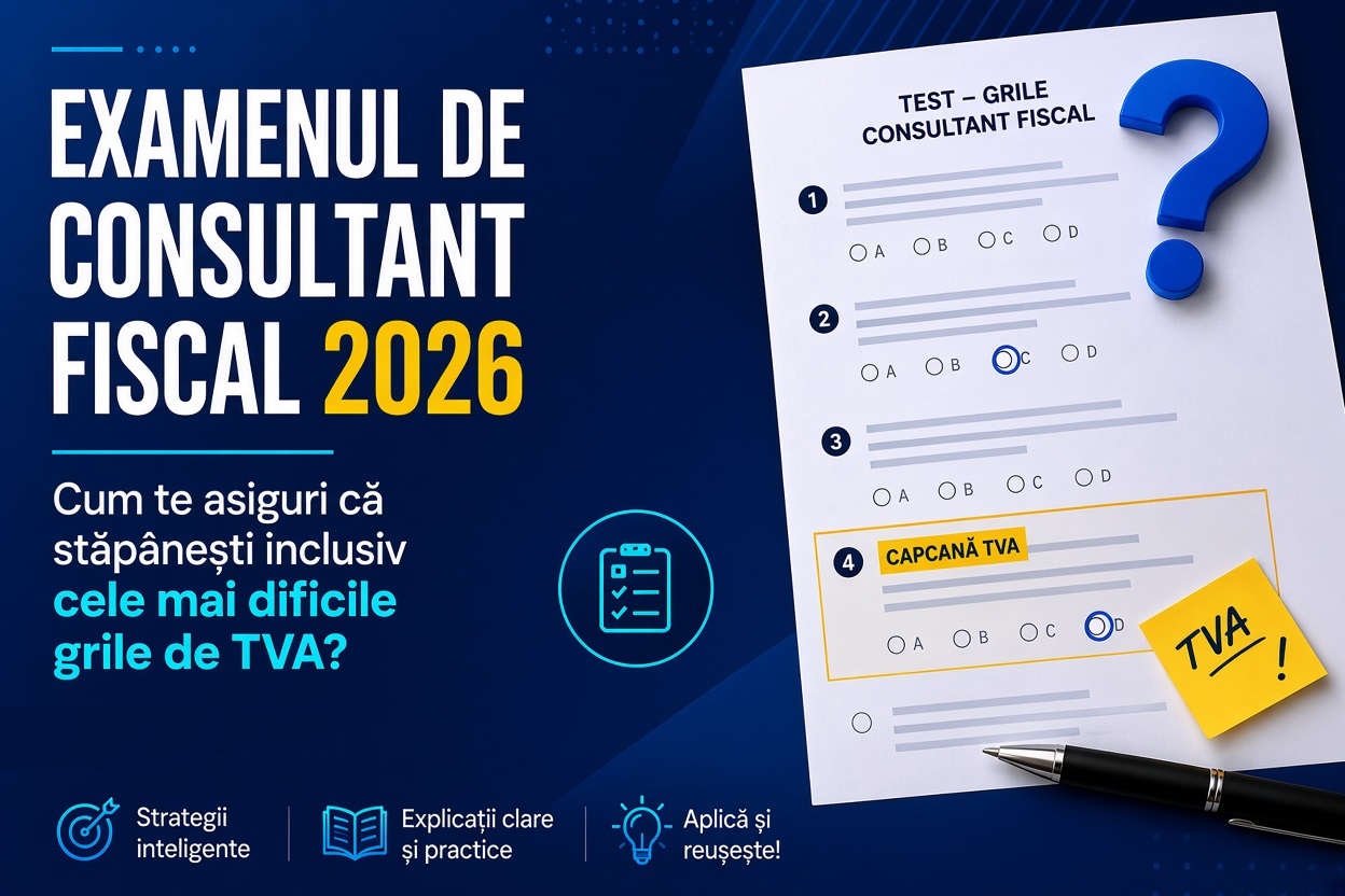 Examenul de consultant fiscal 2026: cum te asiguri ca stapanesti inclusiv cele mai dificile grile de TVA